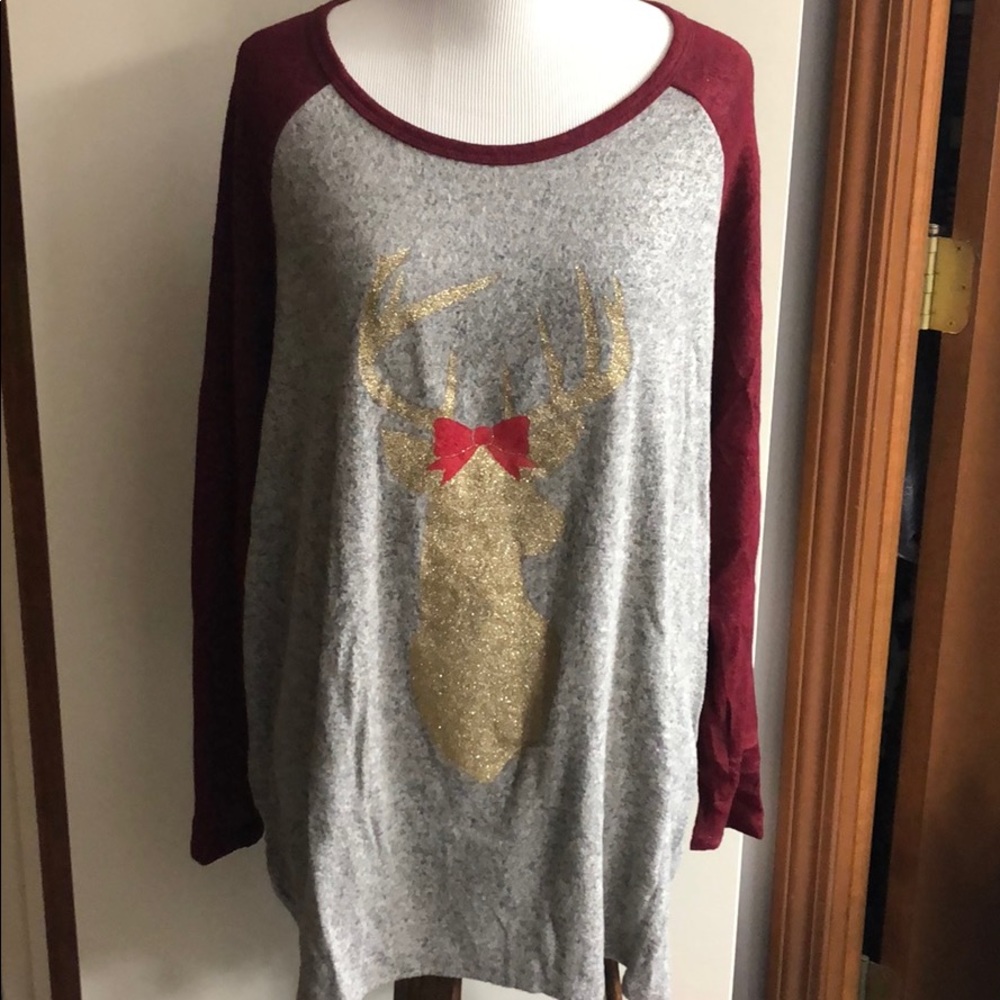 Moa Moa glittery deer head swing top
#MA
